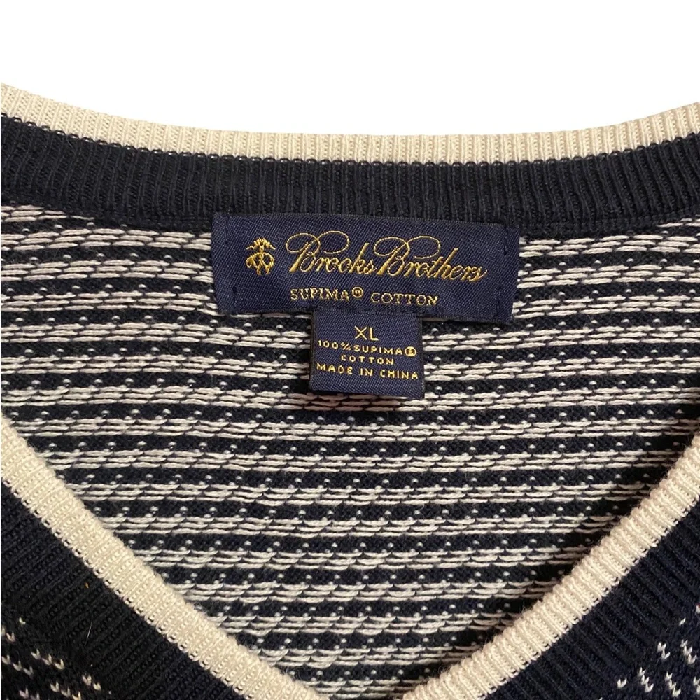 Brooks Brothers 100% Supima Cotton Sweater Vest‎ Mens Size XL